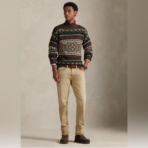 Polo Ralph Lauren Men's SZ 40x30 Tan Hampton Relaxed Straight Leg Denim Jeans